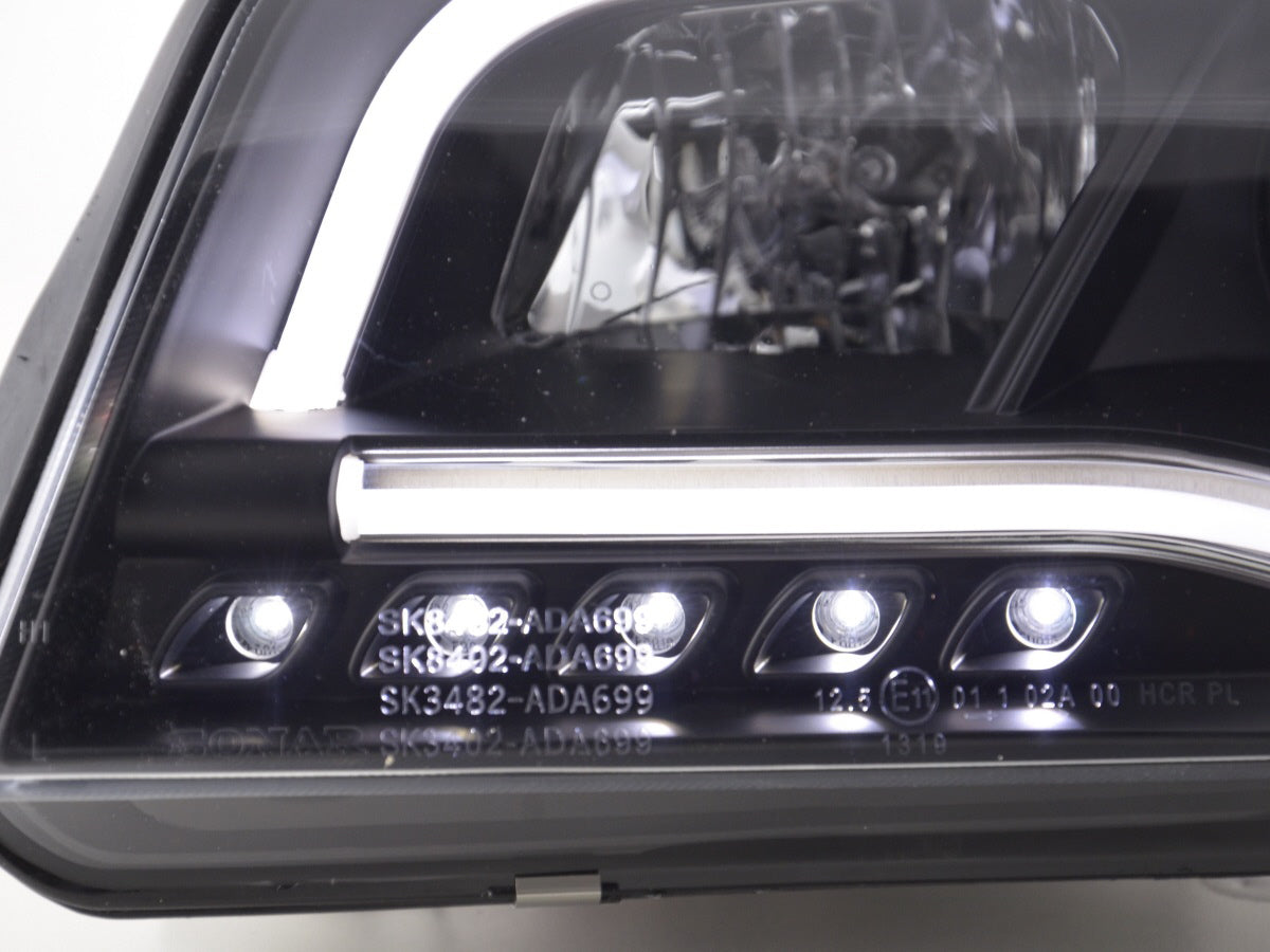 Scheinwerfer Set Daylight LED TFL-Optik Audi A6 Typ 4B 01-04 schwarz für Rechtslenker Scheinwerfer Set Daylight LED TFL-Optik Audi A6 Typ 4B 01-04 schwarz für Rechtslenker